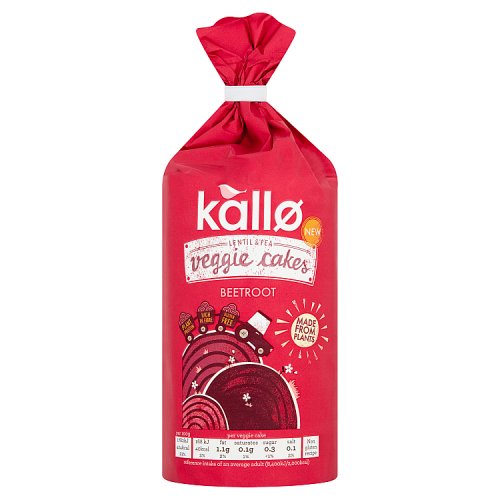 Kallo Beetroot & Balsamic Vinegar Veggie Cakes 122g pack shot