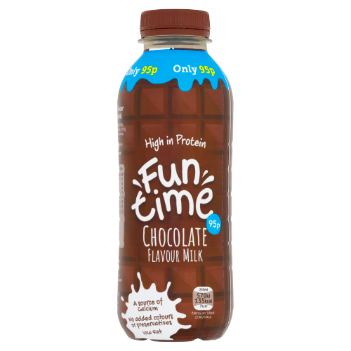 Funtime Chocolate Milk 500ml PMP pack shot