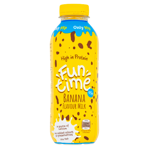 Funtime Banana Milk 500ml PMP pack shot