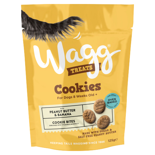 Wagg Peanut Butter Cookies With Banana 125g pack shot