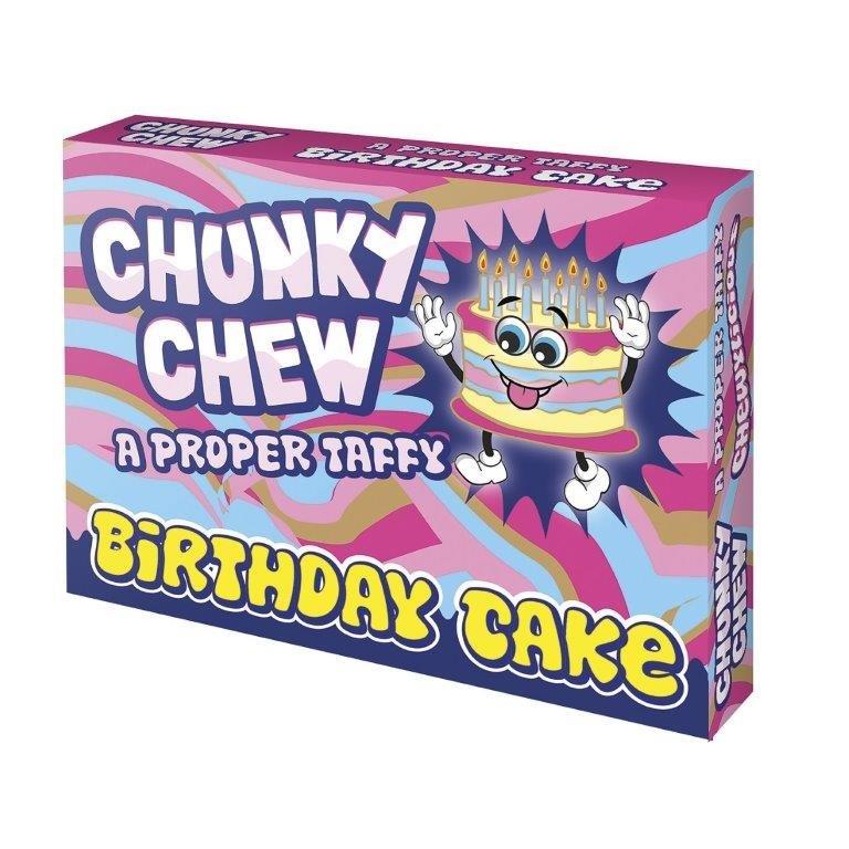Chunky Chews Birthday Cake Flavour Candy 100g pack shot