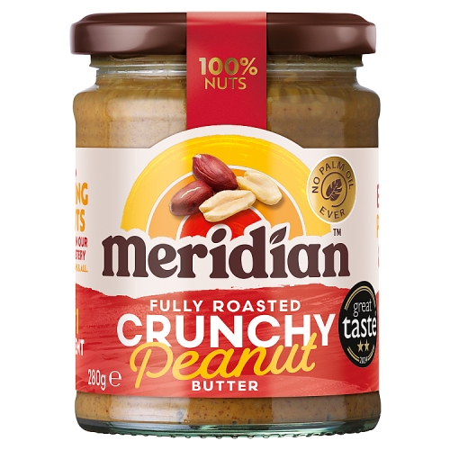 Meridian Crunchy Peanut Butter 280g pack shot