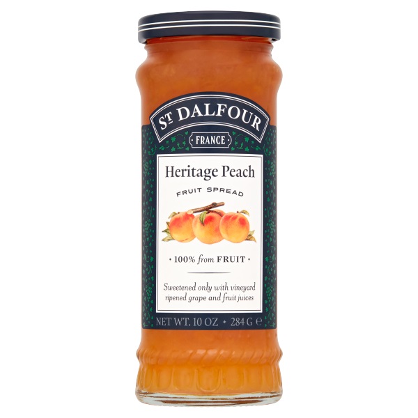 St Dalfour Heritage Peach Fruit Spread 284g pack shot