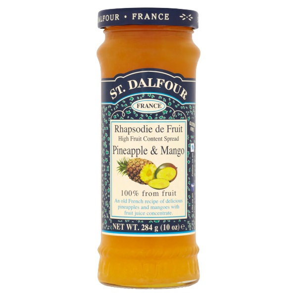 St Dalfour Pineapple & Mango Fruit Spread 284g pack shot