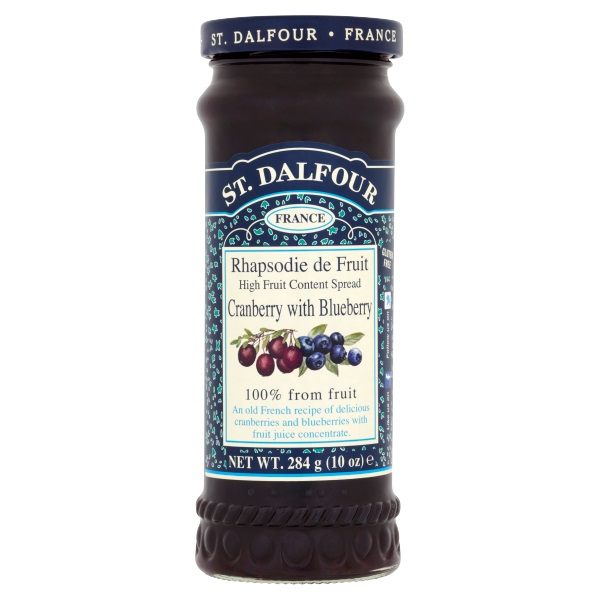 St Dalfour Cranberry & Blueberry Fruit Spread 284g pack shot