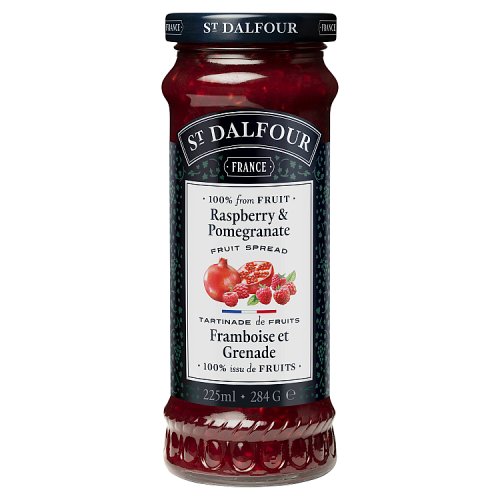 St Dalfour Raspberry & Pomegranate Fruit Spread 284g pack shot