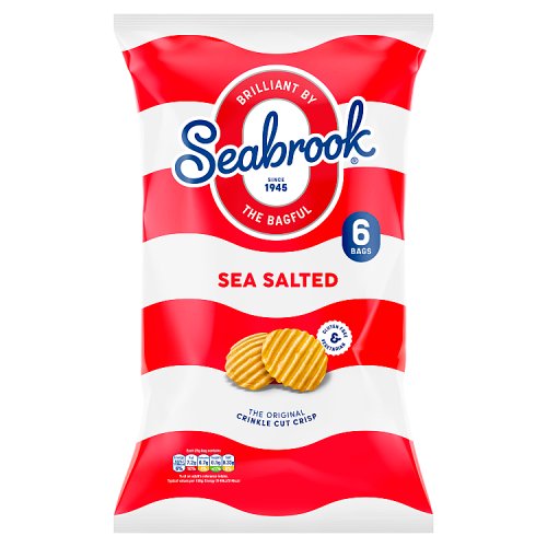 Seabrook Sea Salt 6pk (6 x 25g) 150g pack shot