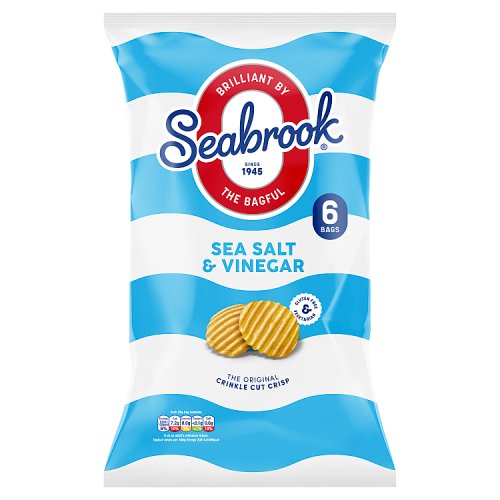 Seabrook Sea Salt & Vinegar 6pk (6 x 25g) 150g pack shot