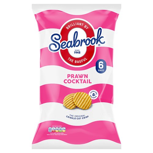 Seabrook Original Crinkle Cut Prawn Cocktail 6pk (6 x 25g) 150g pack shot