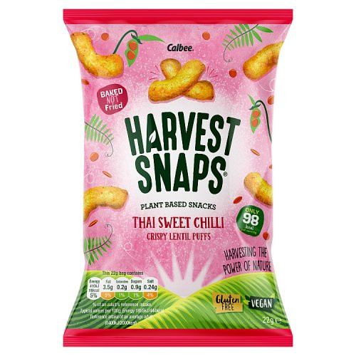 Harvest Snaps Thai Sweet Chilli Lentil Puffs 22g pack shot