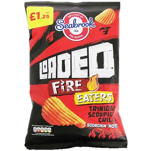 Seabrook Loaded Fire Eaters Trinidad Scorpion PM £1.25 65g pack shot
