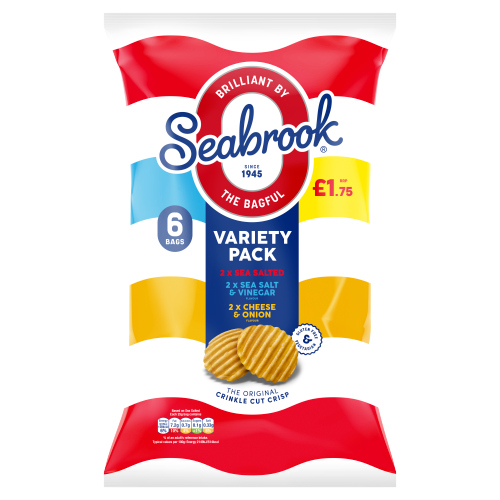 Seabrook Variety 6pk (6 x 25g) PMP pack shot