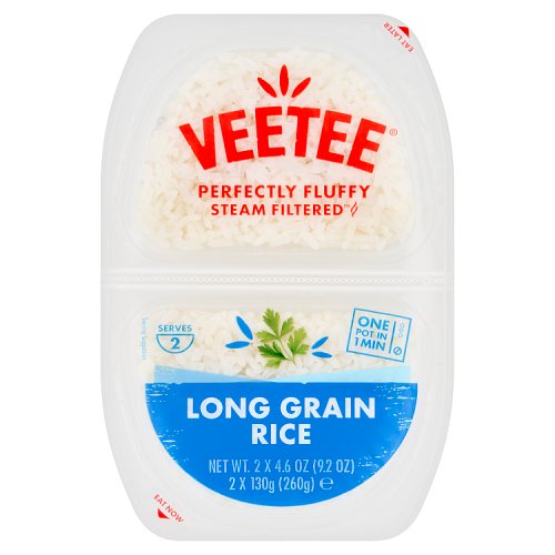 Veetee Long Grain Rice Twin Pot 260g pack shot