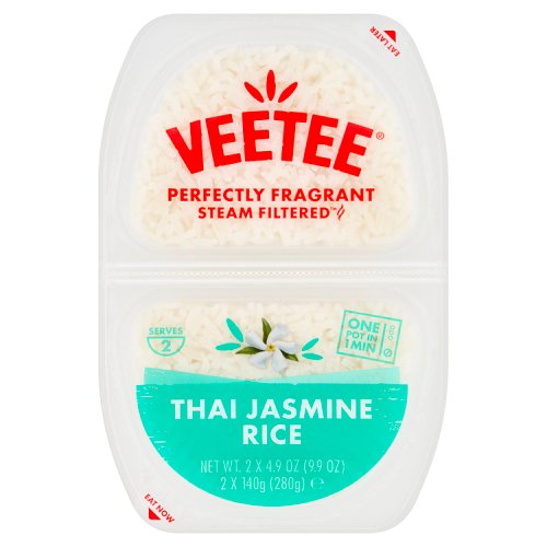 Veetee Heat & Eat Thai Jasmine Rice 2pk (2 x 140g) pack shot