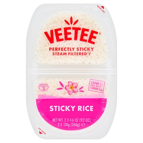 Veetee Sticky Rice Twin Pot 260g pack shot