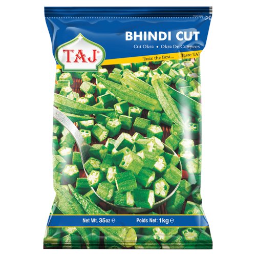 TAJ Cut Okra 1kg pack shot