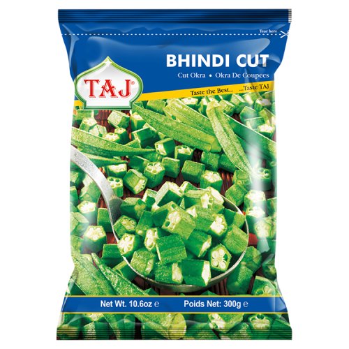 TAJ Cut Okra 300g pack shot
