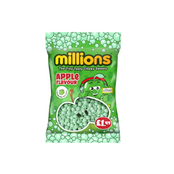 Millions Apple Hanging Bags PM £1.49 110g pack shot