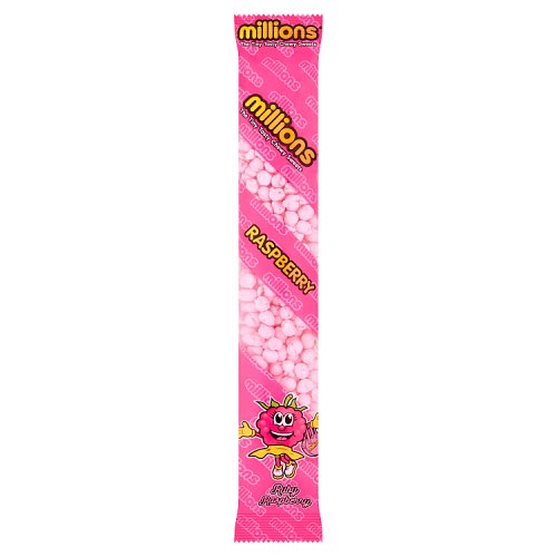 Millions Tubes Raspberry 55g pack shot