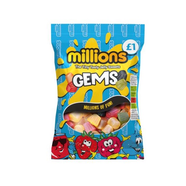 Millions Gems PM £1 100g pack shot