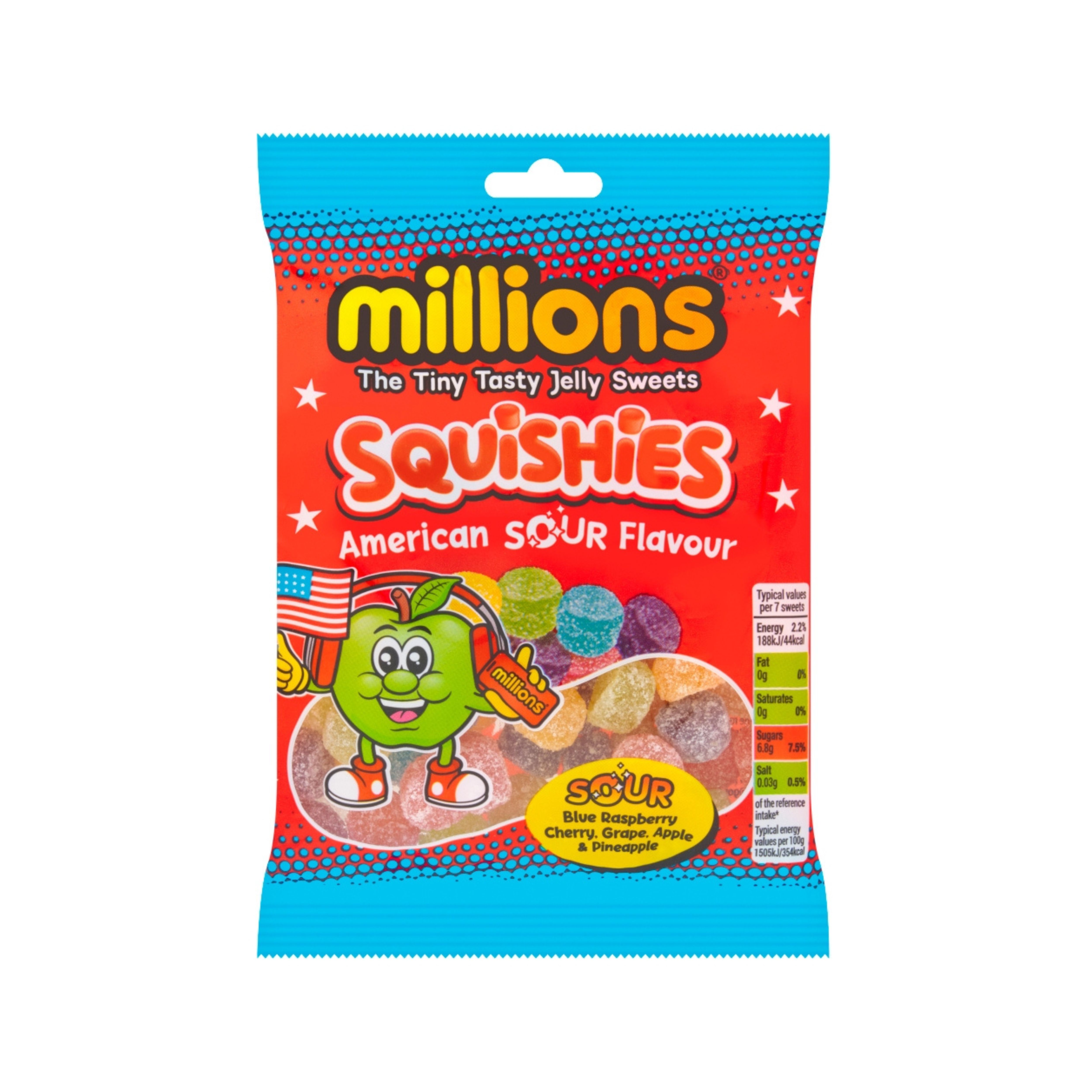 Millions Squishies American Sour PM £1 100g pack shot