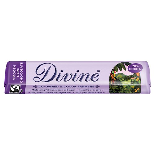 Divine 70% Dark Chocolate 35g pack shot