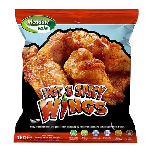 Meadow Vale Hot & Spicy Chicken Wings 1kg pack shot