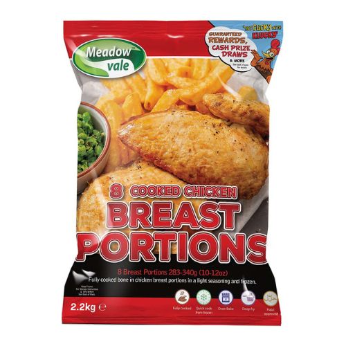 Meadow Vale Cooked Chicken Breast Portions 2.2kg pack shot