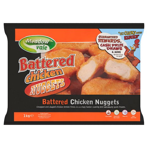 Meadow Vale Battered Chicken Nuggets 1kg pack shot