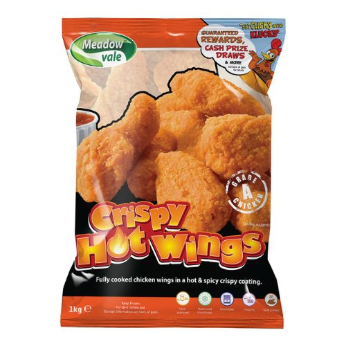 Meadow Vale Crispy Hot Wings 1kg pack shot