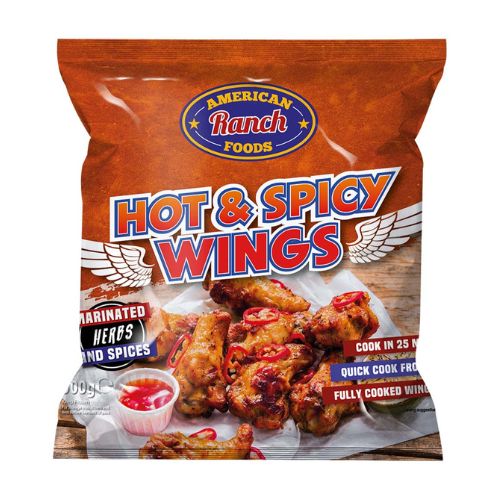 American Ranch Hot & Spicy Wings 500g pack shot
