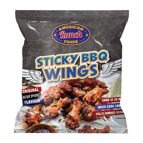 American Ranch BBQ Wings 500g pack shot