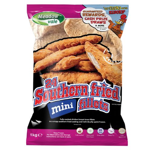 Meadow Vale Southern Fried Mini Fillets 1kg pack shot