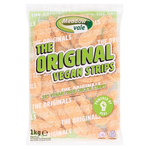 Meadow Vale Vegan Breaded Strips 1kg pack shot