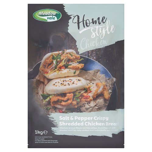 Meadow Vale Salt & Pepper Shredded Chicken Breast 1kg pack shot