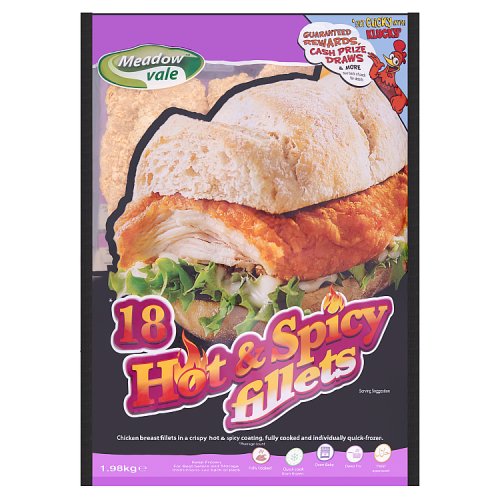 Meadow Vale Hot & Spicy Chicken Breast Fillets 1.98kg pack shot
