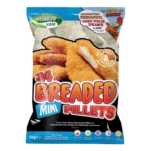 Meadow Vale Breaded Mini Fillets 1kg pack shot