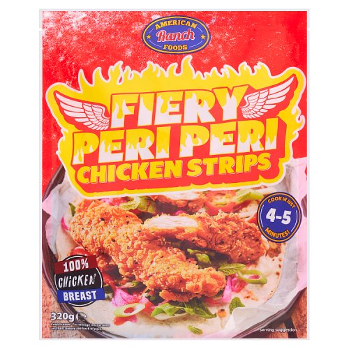 American RanchFiery Peri Peri Strips 320g pack shot