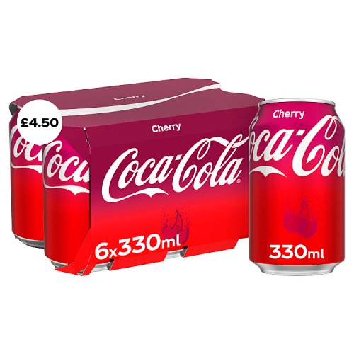 Coke Cherry 6pk (6 x 330ml) PMP pack shot