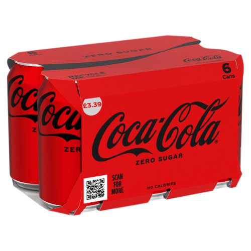 Coke Zero 6pk (6 x 330ml) PMP pack shot