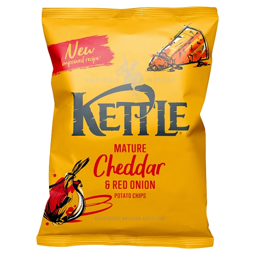 Kettle Cheddar & Red Onion 130g pack shot