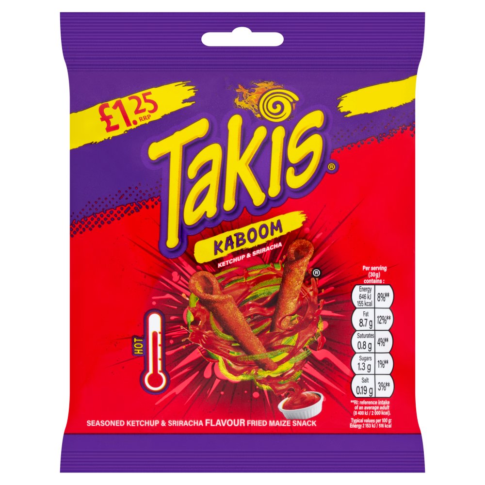Takis Kaboom 55g PMP pack shot