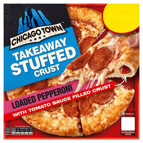 Chicago Town Stuffed Crust Takeaway Pepperoni 490g PM £3.75 pack shot