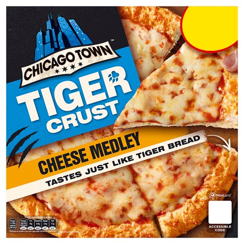 Chicago Town Tiger Crust Cheese Medley 305g PM £3.50 pack shot