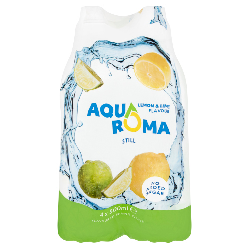 Aquaroma Lemon & Lime 4pk (4 x 500ml) pack shot
