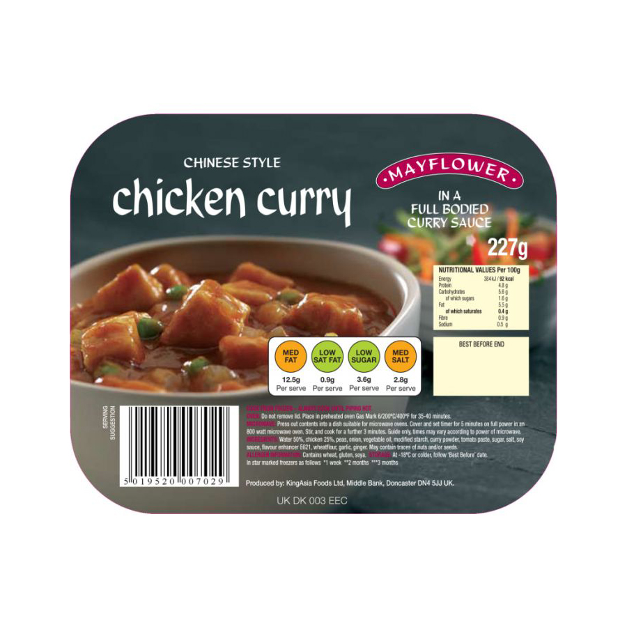 Mayflower Chinese Style Chicken Curry 227g pack shot
