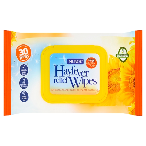 Nuage Hayfever Relief Wipes 30SH pack shot