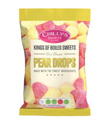 Crillys Pear Drops 100g pack shot