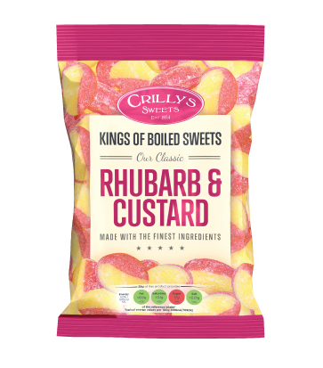 Crillys Rhubarb & Custard 100g pack shot