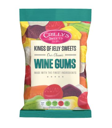 Crillys Wine Gums 100g pack shot